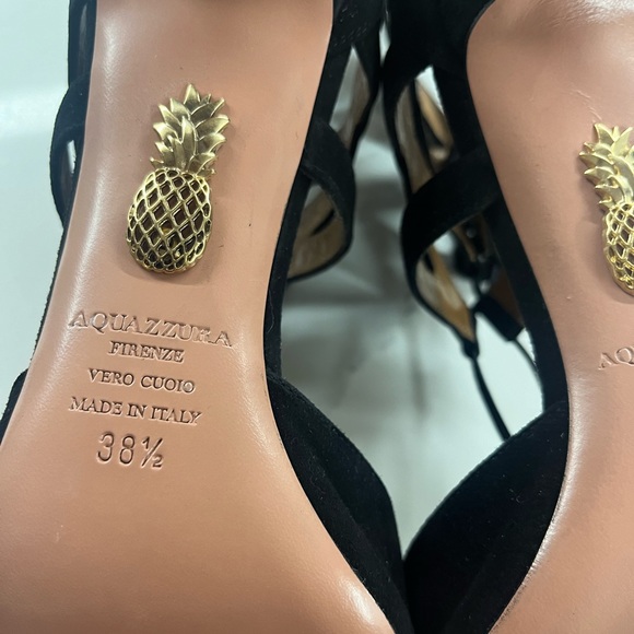 Aquazzura Black Suede Heels (Never Worn) - Picture 10 of 11